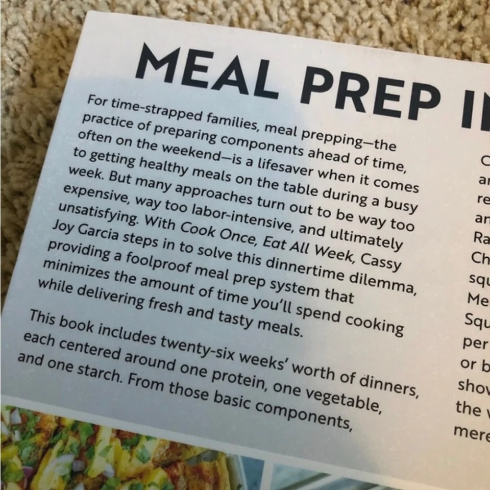 Cook Once Eat All Week - Gluten Free Cookbook NEW